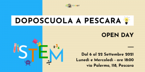OPEN DAY: vieni a provare i nostri doposcuola per bambini a Pescara.